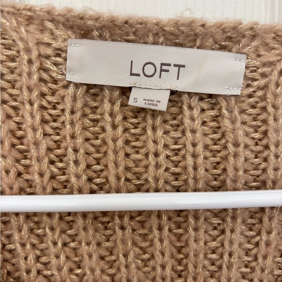 LOFT Women's V-Neck Sweater in gold - Picture 6 of 8